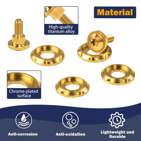 Titanium Windshield Bolts Set For Street Glide And Road Glide Dope Performance Screws High Strength Corrosion Resistant
