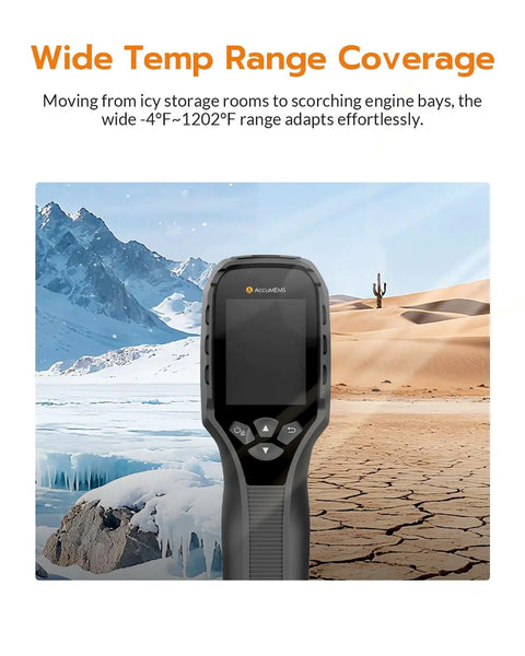 Thermal Imaging Camera With Thermometer Mode For Field Work 320 By 240 Infrared Imaging Native 256 By 192 Sensor Delivers True 256 Level Hardware IQ Deep Learning Upscale To 320 For Crisp Heat Signatures On The Job, handheld view