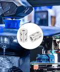 Top Shelf Steel Shaft Coupler Kit For 3D Makers And Hobby Motors, Hella Durable 4mm To 7mm Rigid Connector With Hex Key in use with CNC machinery.