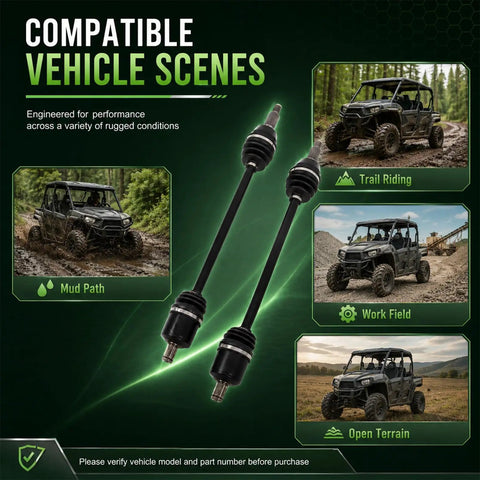 Top Notch Front Cv Axle Drive Shaft Perfect Fit For Polaris Ranger Crew Exp 1000 Plus Rze R S Models Yearly Range for mud, trail, work and open terrain.