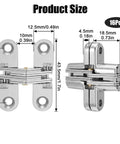 Heavy Duty Concealed Cabinet Hinge Kit Featuring Real Deal Stainless Steel Build And Complete Box Of Mounting Screws For Smooth Swingin Doors And Fine Cabinetry dimensions and design