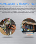 Installation guide for 12V Winch Solenoid Relay for 8000-15000lb ATVs and UTVs showing connections and placement.