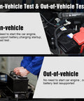 Car Battery Tester With Printer For 6V 12V And 24V Systems, A Handy Load Tester For Everyday Drivers That Quickly Checks Cranking Current, Internal Resistance, Battery Health And Overall Life, With Real Printouts. in-vehicle and out-of-vehicle battery test