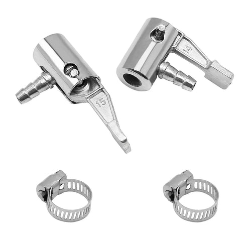 Go To Tool 2 Pack Quarter Inch Lock On Air Chuck Slick Thumb Press Design Tough As Nails Metal Build Zero Leak Seal with clamps.