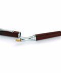 Snag This Killer Chrome Fountain Pen Turning Kit And Get Crafty Building Your Very Own Smooth Daily Writer with brown wood and chrome details.