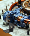 Blue DOITOOL motor mount bracket for 775 motor with copper wiring, shown with a black L-shaped mounting plate.