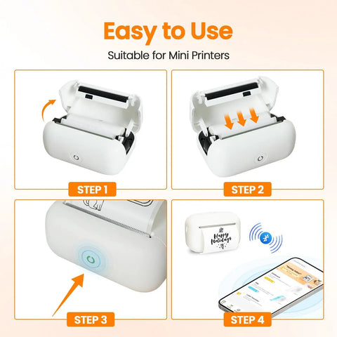 Nulltonex Portable Bluetooth Label Maker With Tape, Mini Adhesive Sticker Printer For Home Organization, step-by-step usage guide.