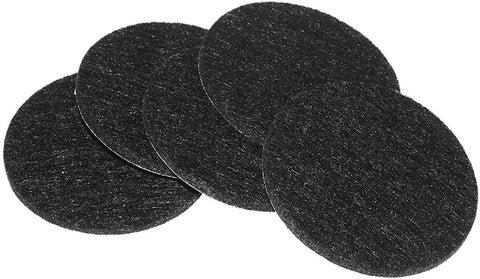 Heavy Duty Office Chair Leg Replacements High Profile Glide Caps Build Tough Anchor For Rolling Seats Real Deal Desk Stability No Wobble Workspace Fix 5 Pack showing four black felt glide caps.