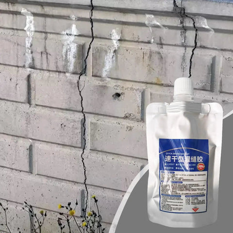 Heavy Duty Waterproof Roof Sealant Liquid Coating For Exterior Leaks Concrete Cracks Long Lasting No Fuss All Purpose Sealant For Rv Boat And Home beside cracked concrete wall.