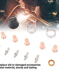 Pro Grade Plasma Cutter Consumables Kit with 48 Pieces IPT40 Electrodes Nozzles Cups for CUT 55DS and 65DS brass zinc alloy.