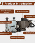 Beefy 60W Electric Wire Stripping Machine with depth gauge, metal base, motor and wire channels for 3-17mm wires
