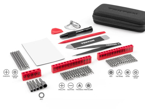 Everybit Tech Rescue Kit 46-Piece Electronics Toolkit with precision bits, compact case, screwdriver, and slotted Torx bits for quick fixes