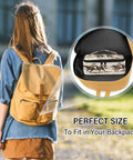 Desert Cowboys Insulated Lunch Bag With Leakproof No Spill Design fits inside backpack with zippered pockets visible