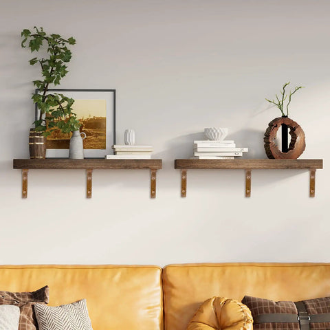 Sturdy Wooden Shelf Brackets Set For Wall Mounts With L Shaped Triangle Shelving Brackets Includes Mounting Screws 5.12 Inch
