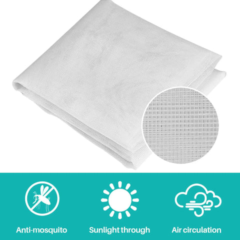 Folded 48x118 Inch Window Screen Mesh Replacement Fiberglass Porch Screen For House Windows And Patio Doors No Fuss Dust Blocking Mosquito Netting Pet Safe Screen Repair Mesh White, showing close-up of mesh fabric.
