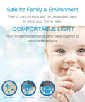 Smiling baby representing comfort benefits of Six Pack A21 Rechargeable Emergency LED Bulbs 9W Daylight White 6000K with Battery Backup