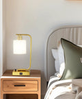 Gold Table Lamps Set Of 2 For Bedroom And Desk Lights No Brainer Stepless Dimmable USB Charging Bedside Lamps With Frosted Glass Shades