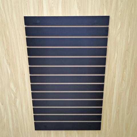 24 By 40 Inch Black Slatwall Panel For Home Garage And Retail Display, Flexible Wall Organizer For Tools With Hooks Shelves And Brackets