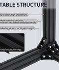 Four Pack 1000Mm 2040 V-Slot Aluminum Extrusion Profile Black Anodized for stable structure and high strength features