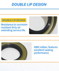 Image showing double lip design of Trailer Axle Hub Grease Seals Kit With Cotter Pins For EZ Lube Axles 2000 2200 Lb BT8 Spindle.