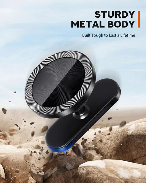 Kickass Magnetic Golf Cart Phone Holder With MagSafe For iPhone 16 15 14 13 12 Mini, sturdy metal body, durable design.