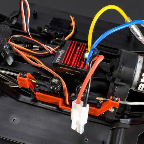 60A Waterproof Brushed ESC For 2-3S LiPo RC Cars Boats Trucks 1/10 Scale Crawler With Tamiya Plug installed in RC vehicle
