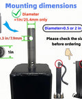 Mounting dimensions for Trailer Jack Drill Adapter For 1 Inch Drive Shaft, Stainless Steel Heavy Duty Power Tool