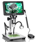 7 Inch IPS Digital Microscope With Rotatable HD Screen 1200X Magnification, 16MP Camera, Coin Microscope With Built In Lights For Ultra Crisp Close Ups, Easy Viewing, No Lag Imaging, Perfect For Classrooms And Hobbyists on PCB board