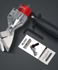 Sheet Metal Cutter Drill Attachment For Electric Drills, Heavy Duty Shear For Cutting Iron And Aluminum, 360 Degree Pivoting Handle shown