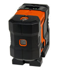 3 Dot Green Laser Level Self Leveling Kit With Magnetic Base Floor Mount And Hard Case For All Day Jobsite Use GreenBrite Technology 150 Ft Range IP64 Dust And Water Resistant Long Battery Life orange and black unit