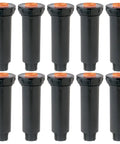 1800 Series Pop Up Sprinkler Heads 10 Pack Nozzles Not Included Perfect For Lawns Yards Gardens And Planter Beds With 4 Inch Pop Up Height