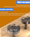 Flattening And Slotting Router Bit For DIY CNC And Handheld Routers 1/2 Inch Shank 2-1/2 Inch Cutting Diameter on wood surface