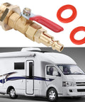 Heavy Duty RV Winterize Blowout Adapter Kit With One Quarter Inch Quick Connect Plug And Three Quarter Inch Male GHT Thread