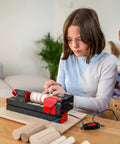 Children using 4-In-1 Woodworking Kit For Kids Ages 8 And Up Lathe Drill Sander And Saw STEM DIY Project Tool Set at home