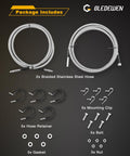Fast Install Fuel Line Kit For 2004 2010 Silverado And Sierra 1500 2500 3500 Reg Cab Stainless Steel Braided Gas Line Set components