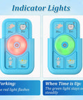 Blue Kids Timer For Tooth Brushing Bath Time And Shower Routines with red and green indicator lights