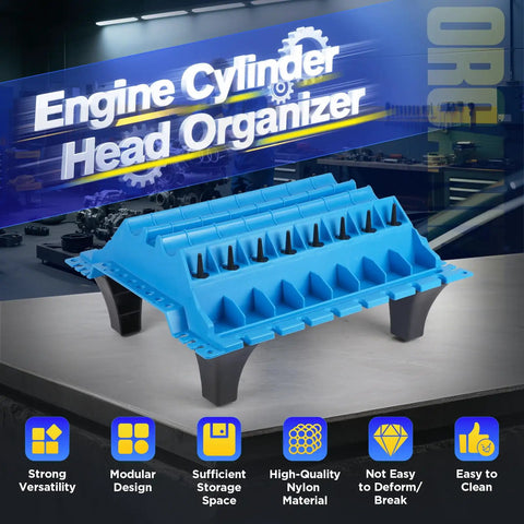 Pro Grade Engine Part Organizer Nylon Tray for Valves and Engine Parts Keeps Valve Springs Crankshafts Camshafts Screws