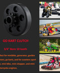 Heavy Duty Centrifugal Clutch For Go Karts And Mini Bikes, Three-Quarter Inch Bore, Ten-Tooth, Chain Size 40 41 420 compatibility