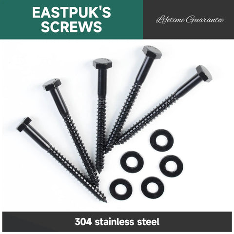 Heavy Duty 5 16 X 2 1 2 Hex Head Lag Bolts Rock Solid 304 Stainless Steel Wood Fasteners With Washers on a white background.