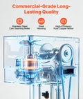 Commercial Auto Can Sealer Machine With One Touch Operation Works Like A Charm To Secure Aluminum Cans Airtight Lock In Crisp Taste And Keep Drinks Ice Cold Solid Heavy Duty Workhorse Unit, showcasing stainless steel can-seaming roller and copper motor.