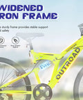 26 Inch Mountain Bike For Men And Women Of All Ages With 7 Speed Drivetrain, Aviation Grade High Carbon Steel Frame, yellow side view