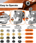Must Have Leather Snaps And Fasteners Kit With 17mm Snap Buttons And Press Pliers, 40 Sets In 4 Colors, installation steps