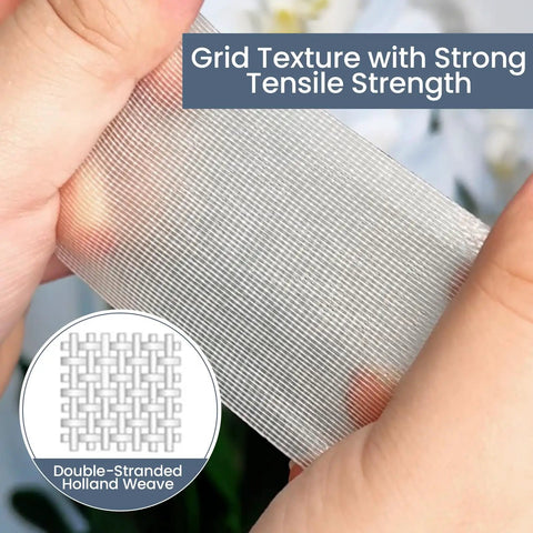 Close-up of Double Sided Carpet Tape Removable And Residue Free Rug Gripper showing grid texture and Holland weave