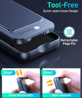 Total Beast USB4 To NVMe SSD Enclosure Supporting Blazing Forty Gbps Transfers And Hella Efficient Dual Layer Aluminum Cooling, showing tool-free design steps.