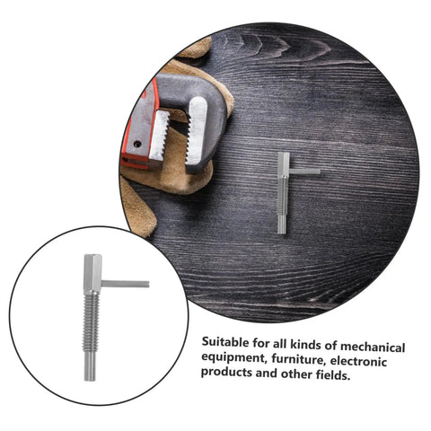 Top Notch Stainless Steel Retractable Plunger Pin Spring Return Action For Shop Tools Cabinet Hardware Drawer Stopper featured on wood background.