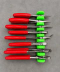 Top view of Modular Magnetic Pliers Organizer With Adjustable Tool Holder Rack For Pliers Cutters Wrenches And Hand Tools, Space Saving Green