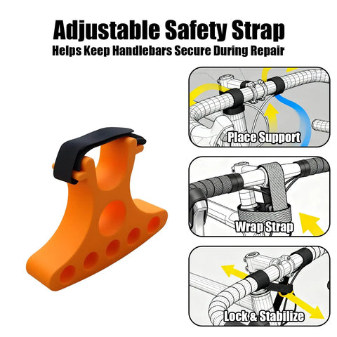 Two Pack Portable Bicycle Repair Stand For Electric, Mountain And Road Bikes, Handlebar Jack With Adjustable Safety Strap