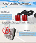 Yinaolan dual red LED trailer lights kit with 24 ft cable and 7-pin plug, front view