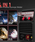 Hot Shot 140A Multi Process Welder For Pros: 110V 220V Gasless Flux Mig Lift Tig Stick Fusion Maker control panel with welding options.