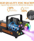 Powerful 600W Fog Machine With Disco Ball And 13 Color LED Lights For Halloween Parties Weddings And DJs Big Party Vibes on display